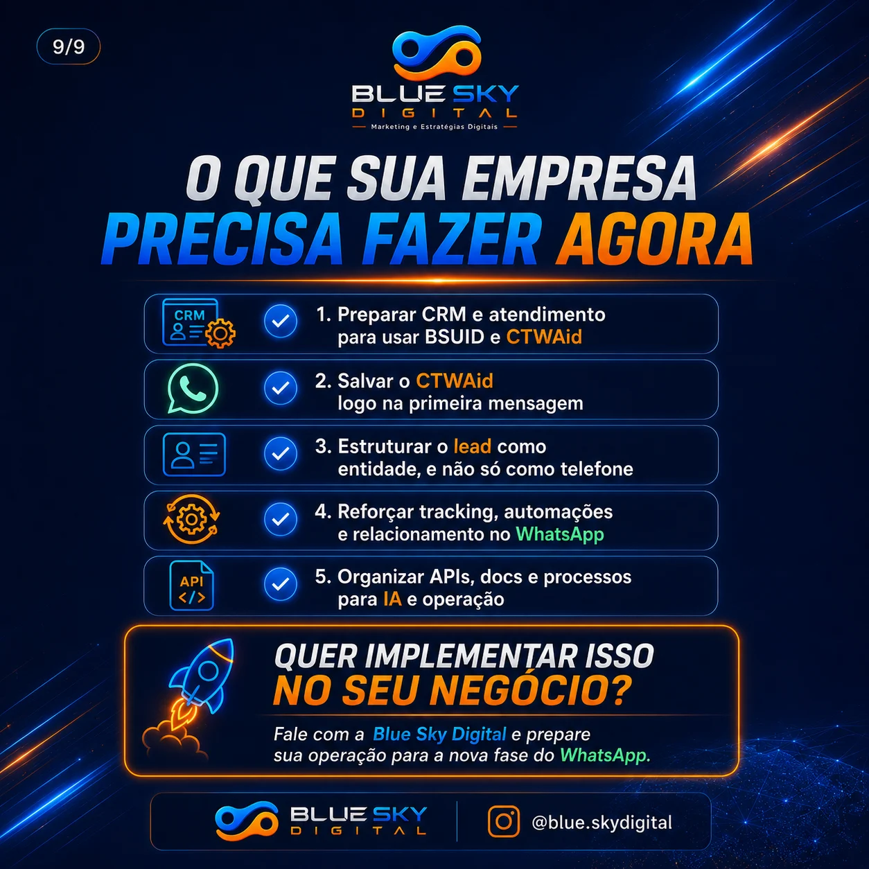 Slide 9: Checklist da empresa